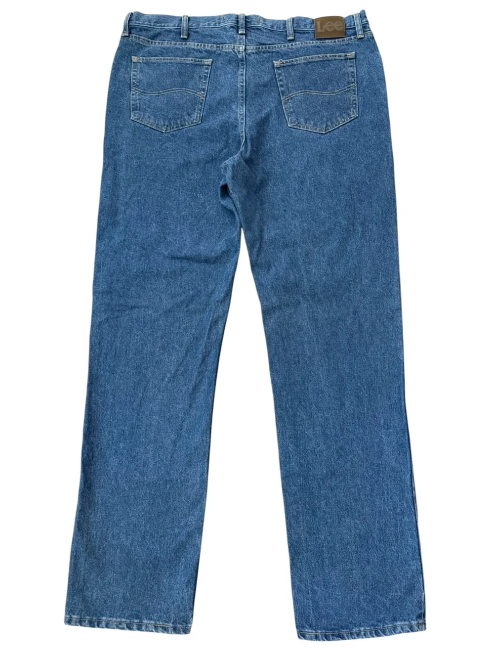 Lee Regular Fit Jeans Mens 42x36 Fits 40x36 Medium Wash Straight Leg 100% Cotton